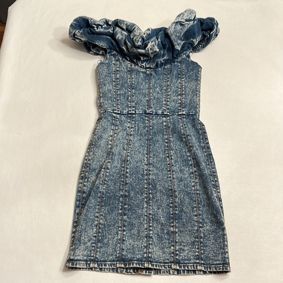 NWT Misha Collection Trisha Dress Acid Wash Blue - Picture 4 of 6